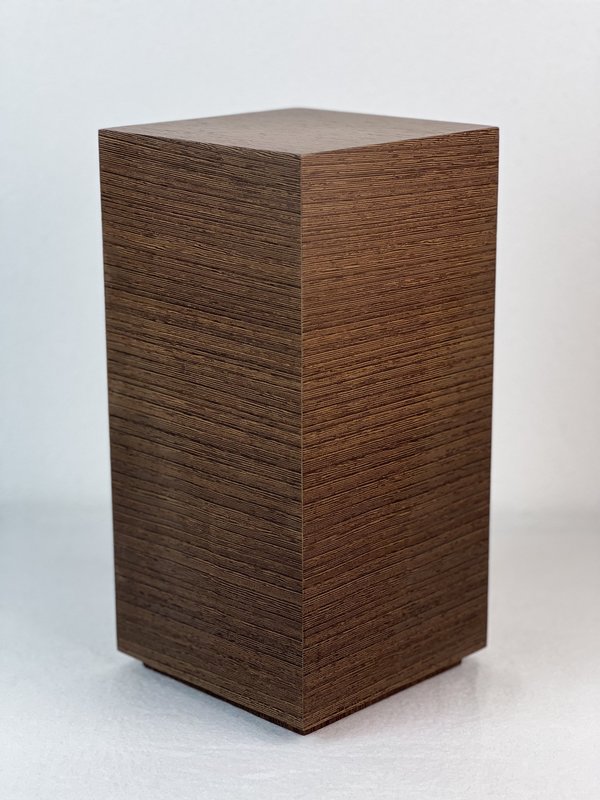 Urn van hout, Wengéhout 30x15x15 cm